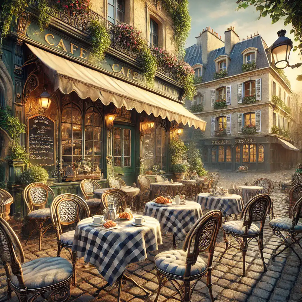 Vintage Parisian Café Scene